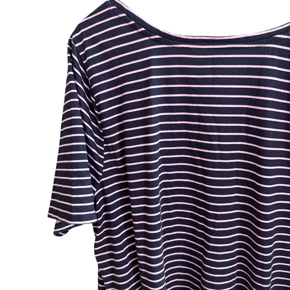 LANE BRYANT Women's Blue /Pink striped T-Shirt Scoop Neck Short Sleeve 18/20 - Picture 7 of 11